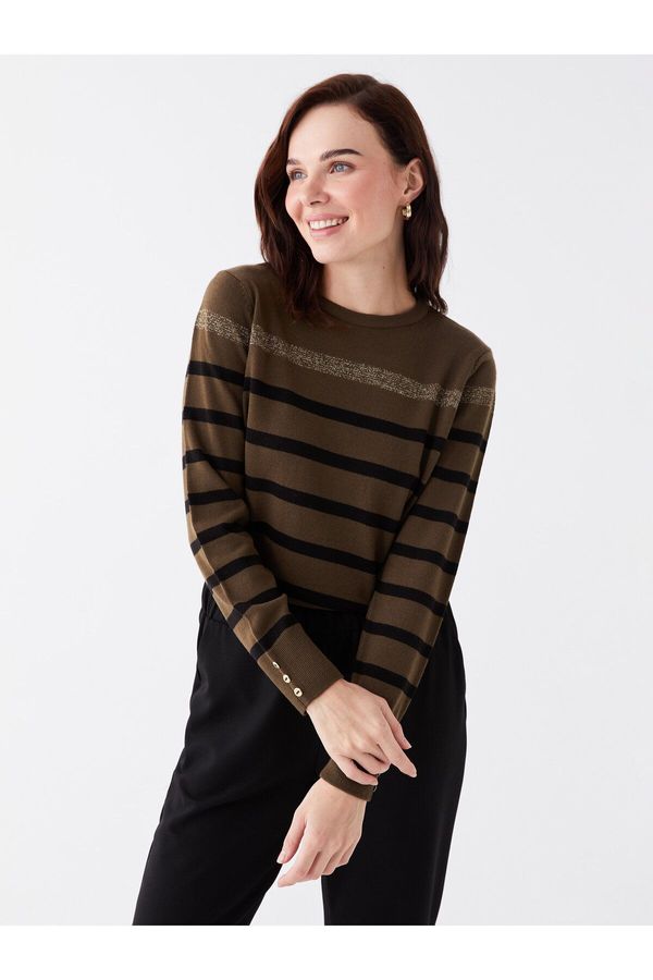 LC Waikiki LC Waikiki Crew Neck Striped Long Sleeve Women's Knitwear Sweater