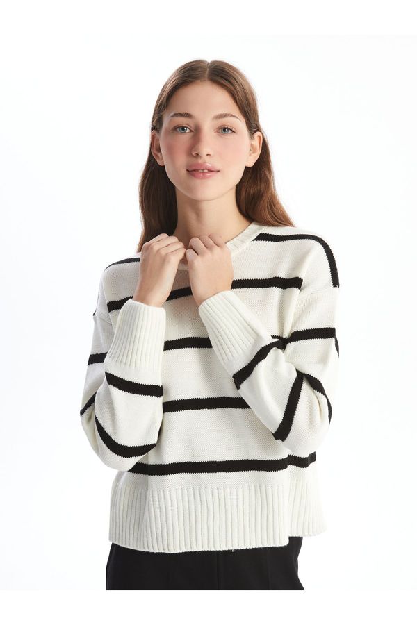 LC Waikiki LC Waikiki Crew Neck Striped Long Sleeve Women's Knitwear Sweater