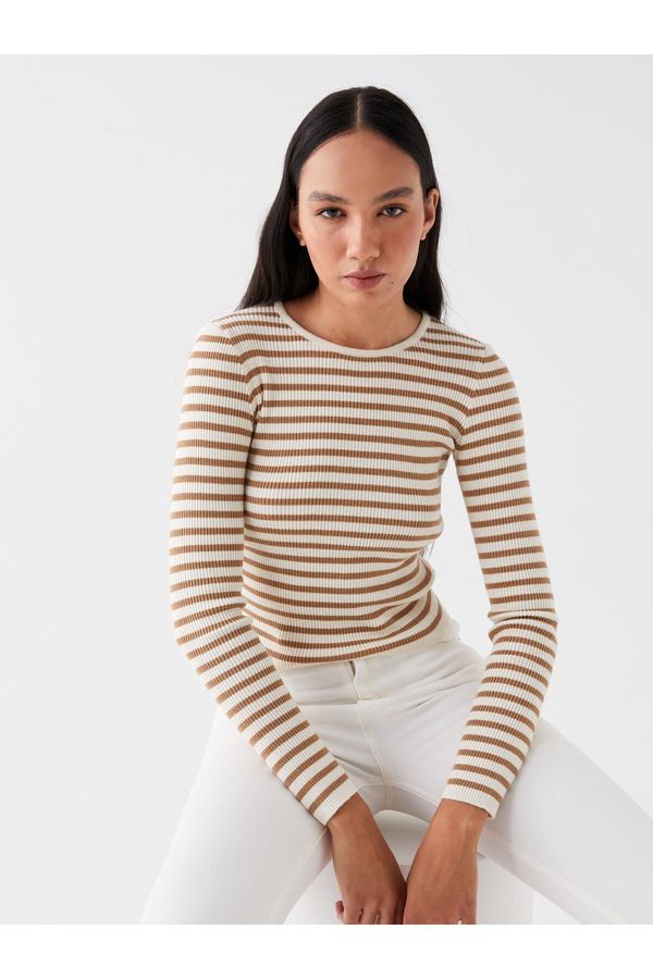 LC Waikiki LC Waikiki Crew Neck Striped Long Sleeve Women's Knitwear Sweater