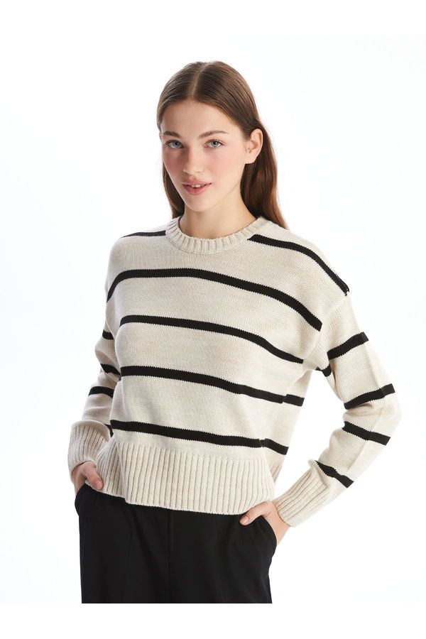 LC Waikiki LC Waikiki Crew Neck Striped Long Sleeve Women's Knitwear Sweater