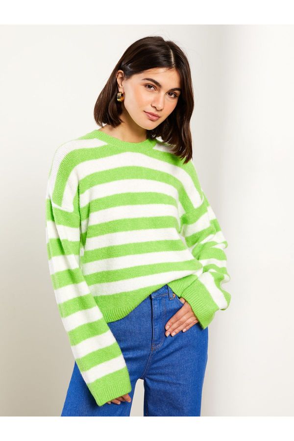 LC Waikiki LC Waikiki Crew Neck Striped Long Sleeve Women's Knitwear Sweater