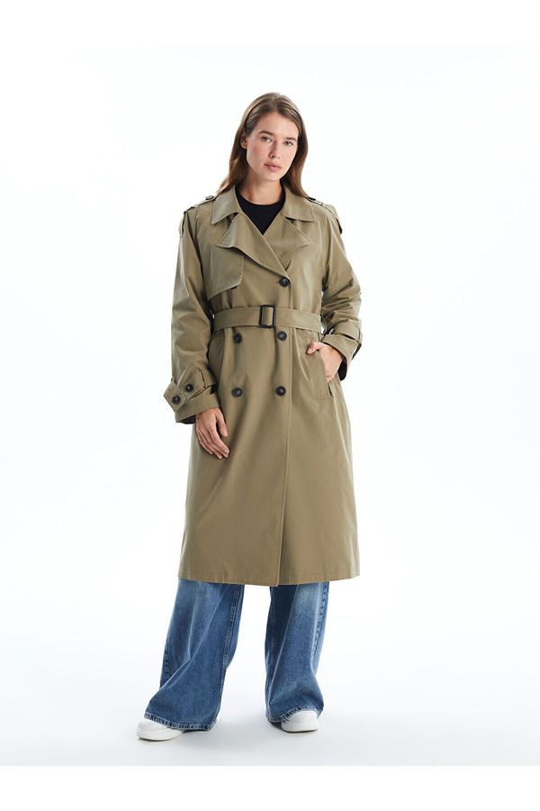 LC Waikiki LC Waikiki Double Breasted Plain Oversize Women's Trench Coat