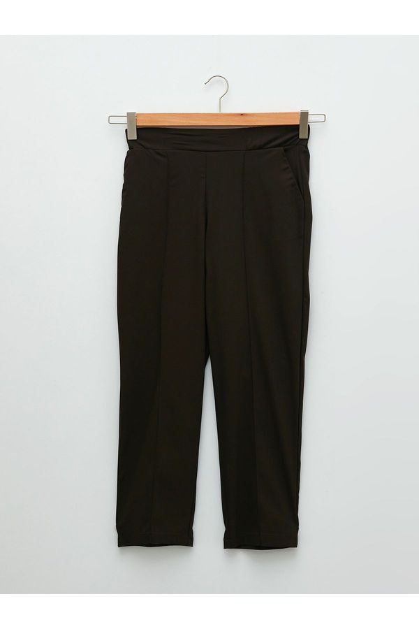 LC Waikiki LC Waikiki Elastic Waist Straight Pocket Detail Gabardine Fabric Women's Trousers