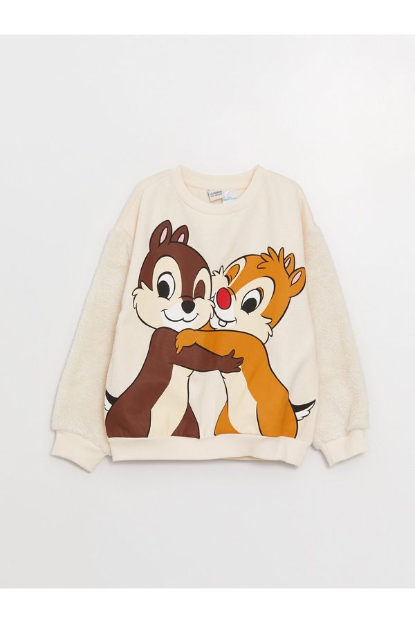 LC Waikiki LC Waikiki Girls' Crew Neck Chip'n Dale Printed Long Sleeve Sweatshirt