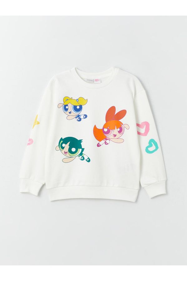 LC Waikiki LC Waikiki Girls' Crew Neck Powerpuff Girls Printed Long Sleeve Sweatshirt