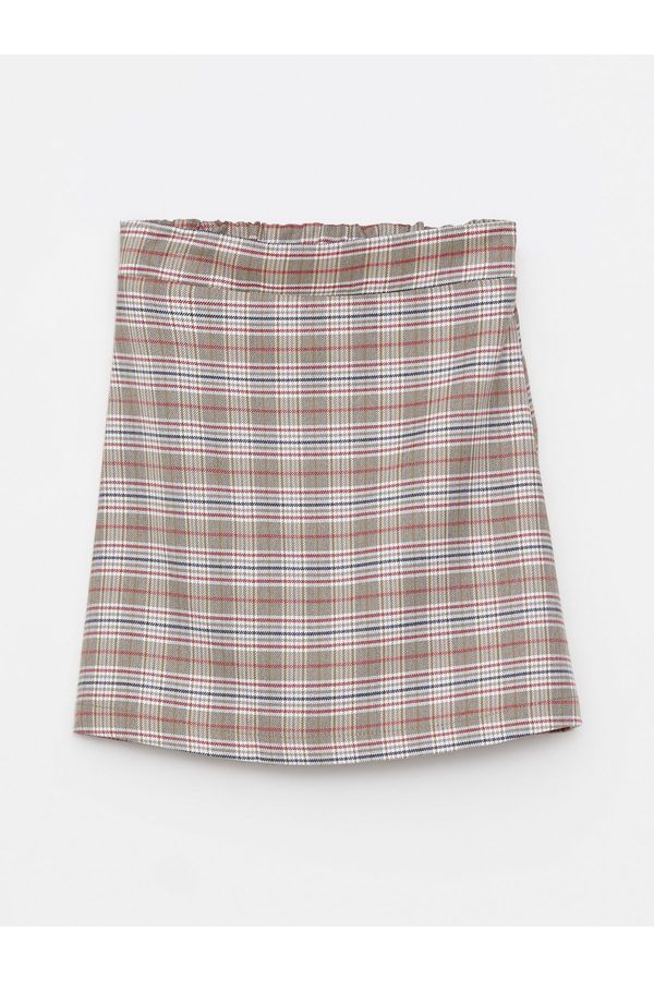 LC Waikiki LC Waikiki Girls' Elastic Waist Plaid Gabardine Skirt