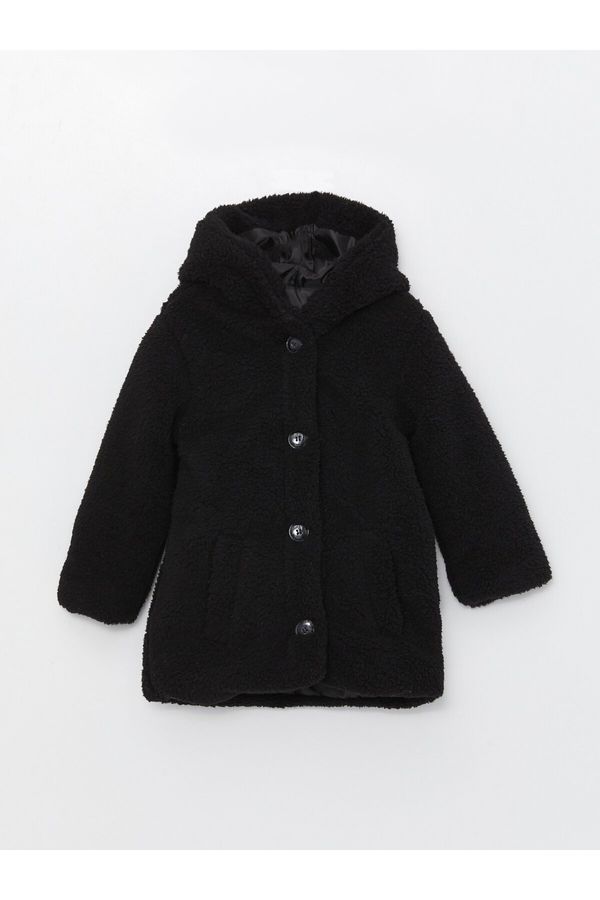 LC Waikiki LC Waikiki Girls' Hooded Plush Coat