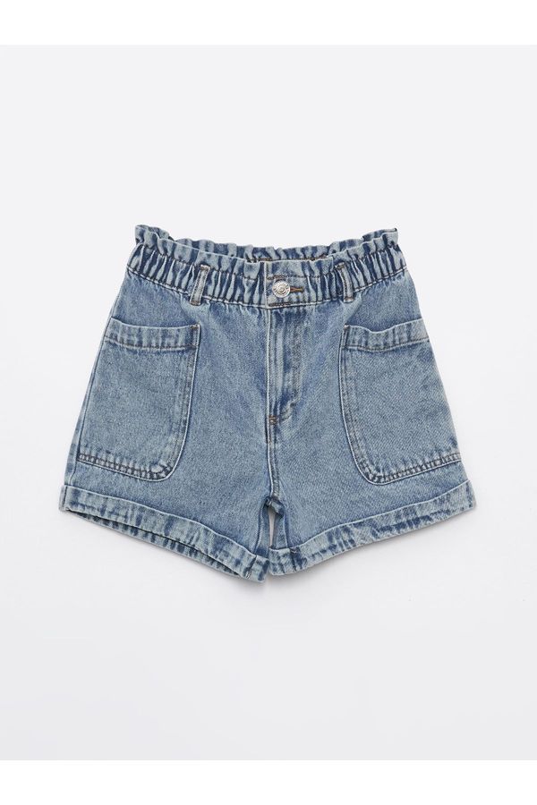 LC Waikiki LC Waikiki Girls' Jean Shorts with Elastic Waist