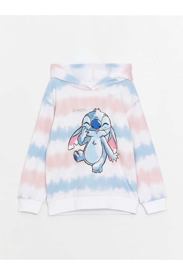 LC Waikiki LC Waikiki Girl's Lilo and Stitch Printed Long Sleeve Hoodie