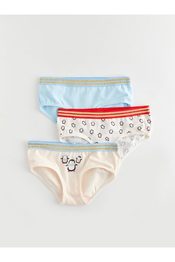 LC Waikiki LC Waikiki Girls' Printed Panties 3-Pack