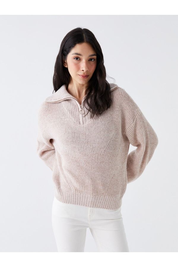 LC Waikiki LC Waikiki High Collar Plain Long Sleeve Women's Knitwear Sweater