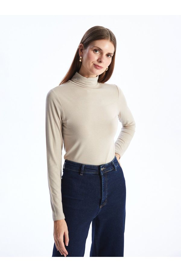 LC Waikiki LC Waikiki High Collar Plain Long Sleeve Women's T-Shirt