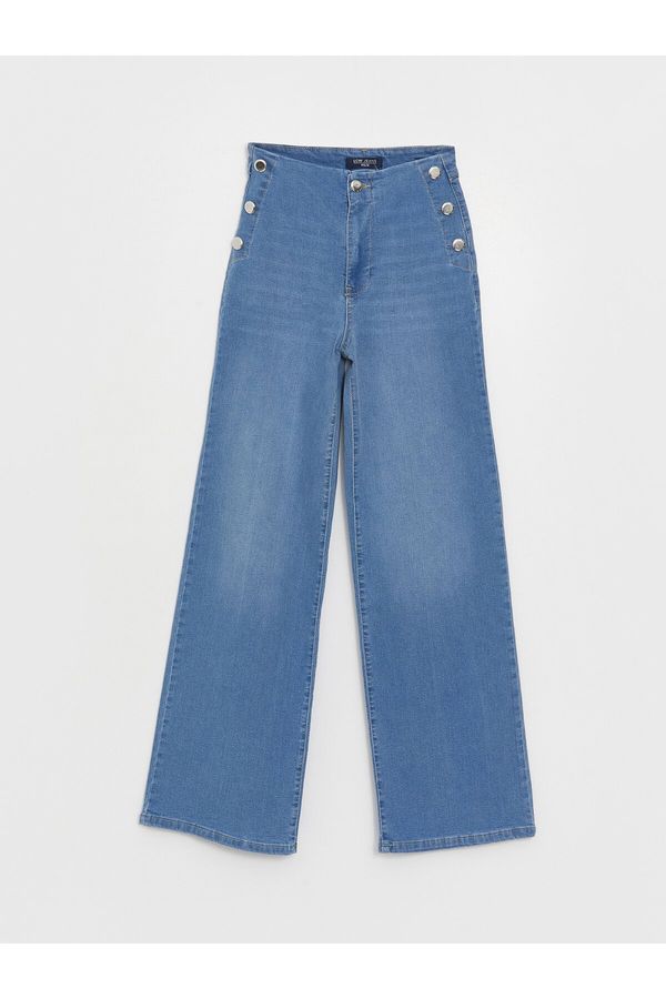 LC Waikiki LC Waikiki High Waist Wideleg Women's Jean Trousers