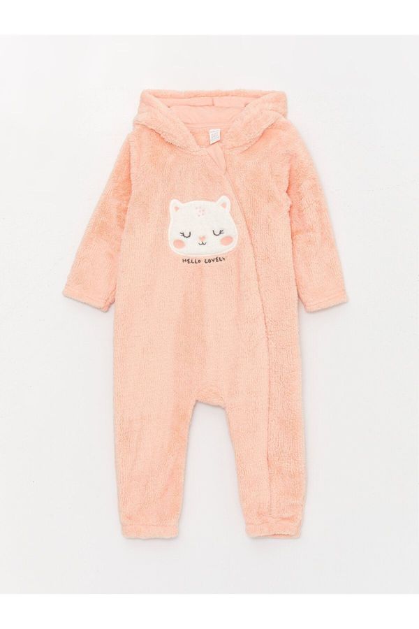 LC Waikiki LC Waikiki Hooded Long Sleeve Baby Girl Plush Jumpsuit city