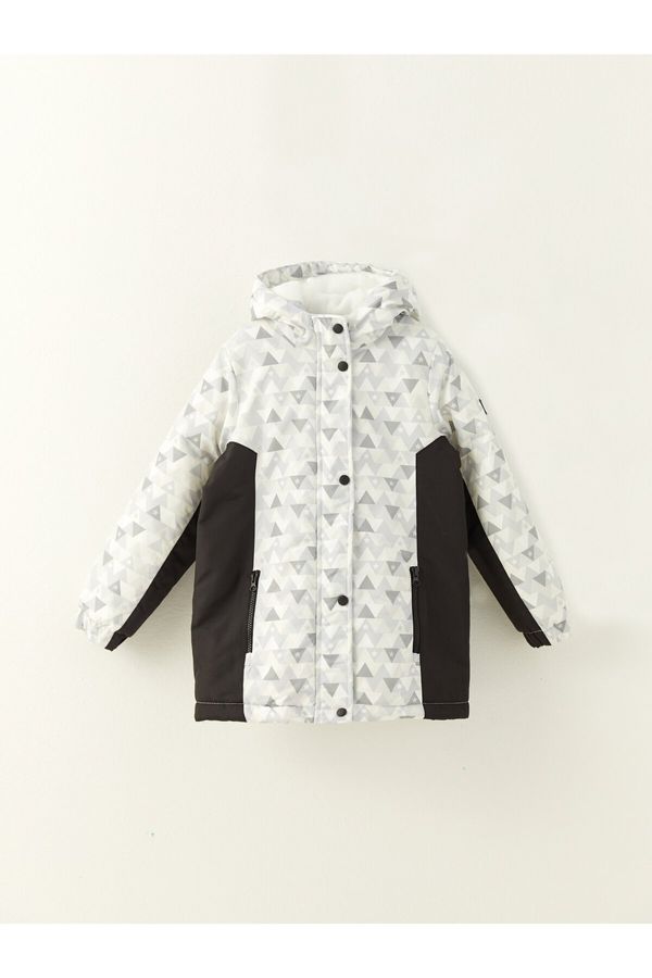 LC Waikiki LC Waikiki Hooded Patterned Girl's Coat