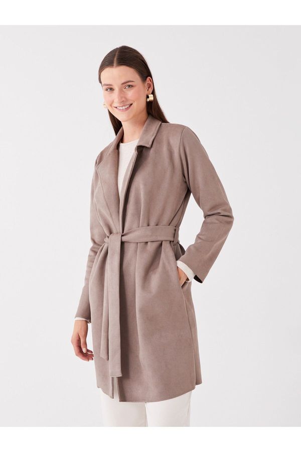 LC Waikiki LC Waikiki Jacket Collar Plain Long Sleeve Women's Trench Coat