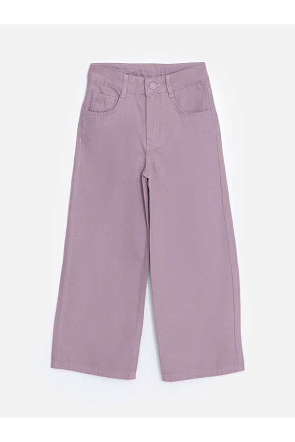 LC Waikiki LC Waikiki Kids Light Purple Elastic Waist Wideleg Girl Jean Trousers