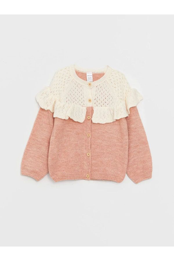 LC Waikiki LC Waikiki LCW Baby Collar Long Sleeve Baby Girl Knitwear Cardigan