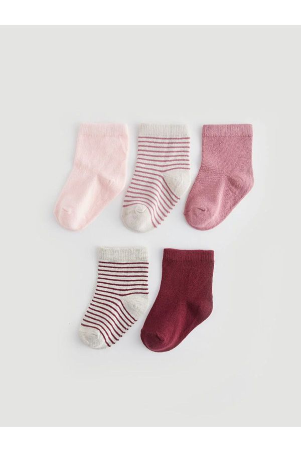 LC Waikiki LC Waikiki LCW baby Patterned Baby Girl Sock Socks 5-Piece