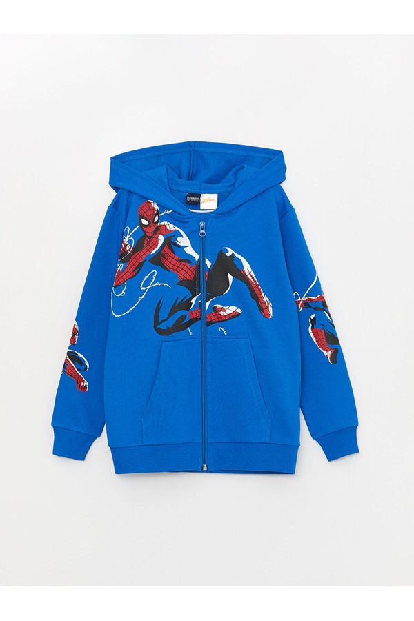 LC Waikiki LC Waikiki Lcw Boys Hooded Spiderman Printed Long Sleeve Zipper Sweatshirt