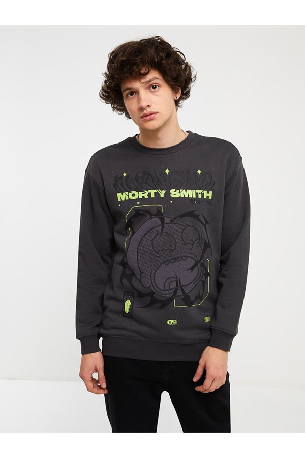 LC Waikiki LC Waikiki LCW Casual Crew Neck Long Sleeve Rick and Morty Printed Men's Sweatshirt