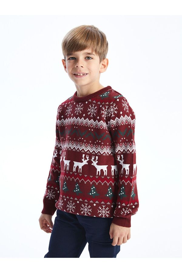 LC Waikiki LC Waikiki Lcw Crew Neck Christmas Themed Long Sleeve Boy's Knitwear Sweater