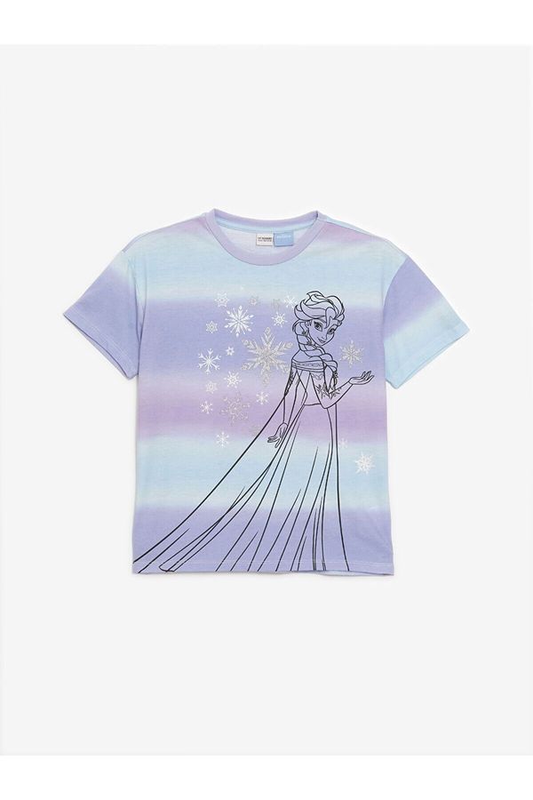 LC Waikiki LC Waikiki LCW Crew Neck Elsa Printed Short Sleeve Girls' T-Shirt