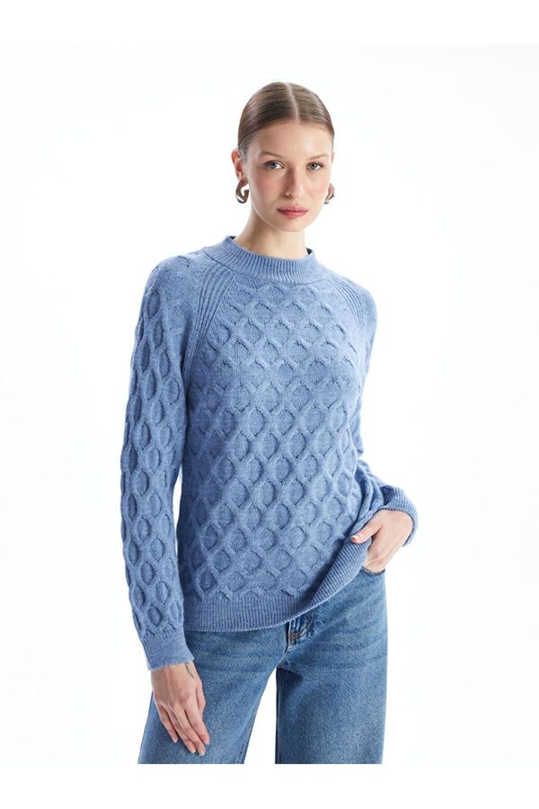 LC Waikiki LC Waikiki LCW Crew Neck Self-Patterned Long Sleeve Women's Knitwear Sweater