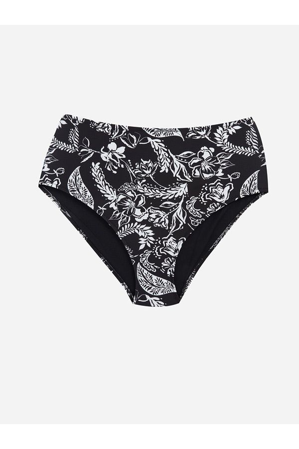 LC Waikiki LC Waikiki LCW DREAM Black Printed 1 Floral Women's Bikini Bottom