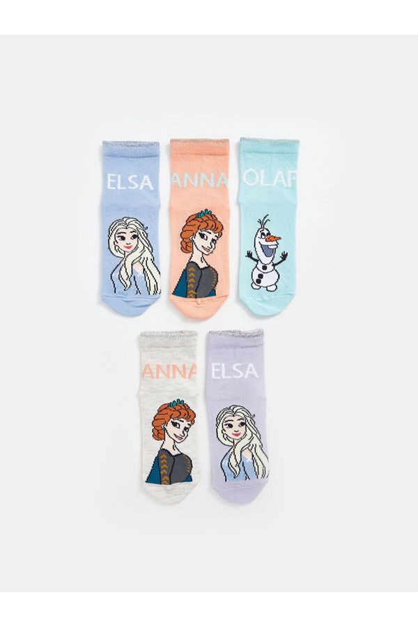 LC Waikiki LC Waikiki Lcw Elsa Patterned Girl's Socks 5-Piece