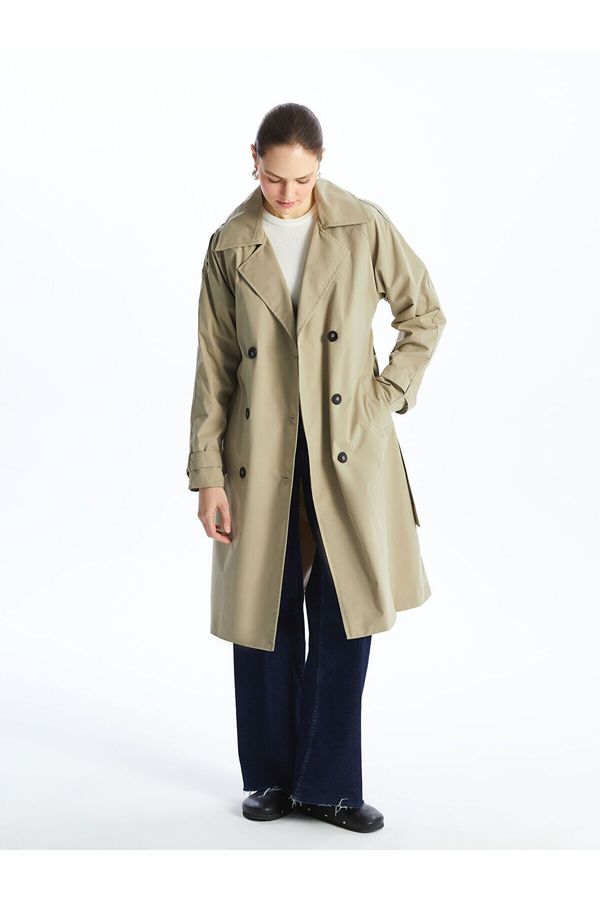 LC Waikiki LC Waikiki Lcw Jacket Collar Plain Oversize Women's Trench Coat