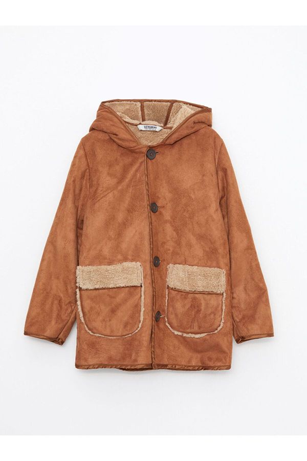 LC Waikiki LC Waikiki LCW Kids Hooded Suede Look Boy's Coat