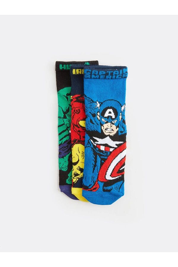 LC Waikiki LC Waikiki LCW Kids Marvel Patterned Boy Socks 3-Piece