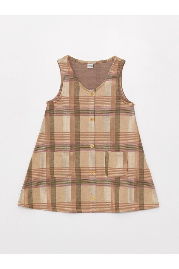 LC Waikiki LC Waikiki LCW Kids V-Neck Plaid Girls' Dress