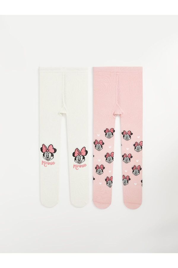 LC Waikiki LC Waikiki Lcw Minnie Mouse Printed Baby Girl Tights 2-Pack