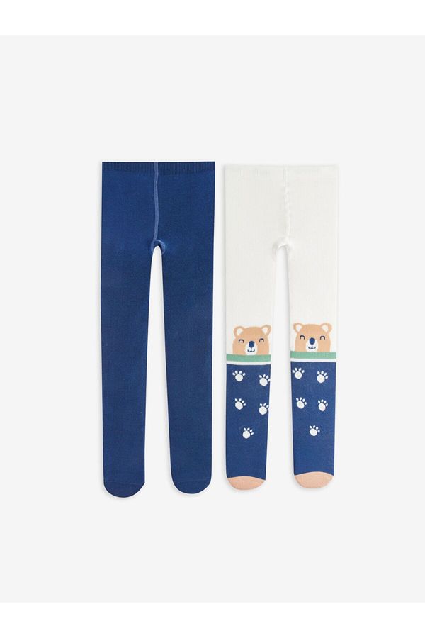 LC Waikiki LC Waikiki Lcw Patterned Baby Boy Tights 2-Pack