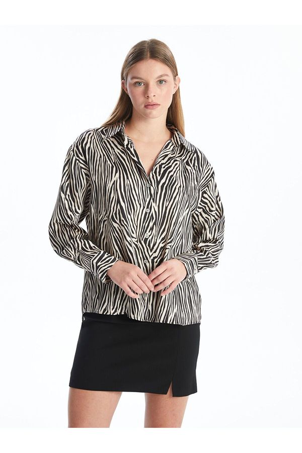 LC Waikiki LC Waikiki Lcw Patterned Oversize Satin Women's Shirt