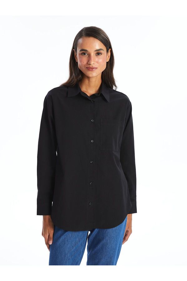 LC Waikiki LC Waikiki Lcw Plain Long Sleeve Oversize Poplin Women's Shirt