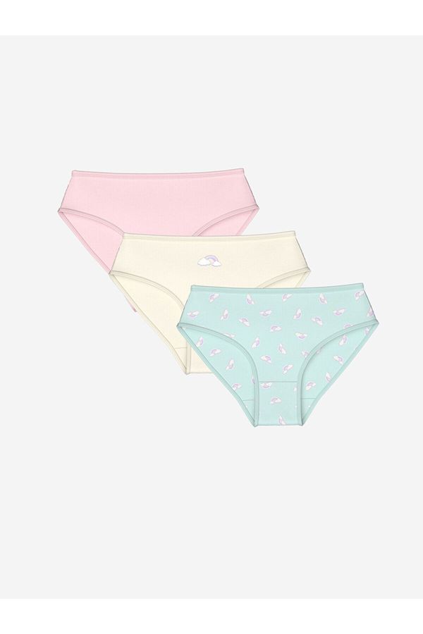 LC Waikiki LC Waikiki LCW Printed Girl's Panties 3-Piece