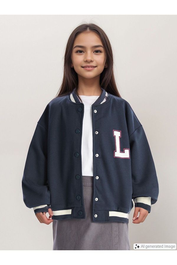 LC Waikiki LC Waikiki Lcw Printed Girl's Thick College Jacket