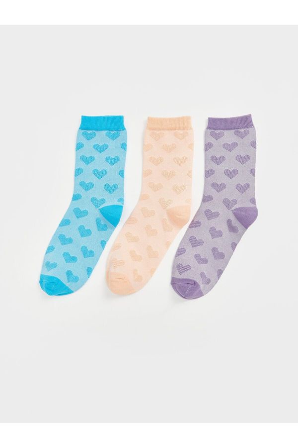 LC Waikiki LC Waikiki Lcw Printed Women's Ankle Socks 3 Pack