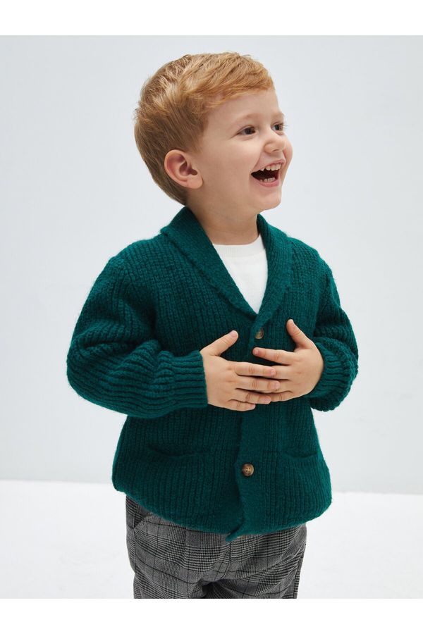 LC Waikiki LC Waikiki LCW Shawl Collar Basic Baby Boy Knitwear Cardigan