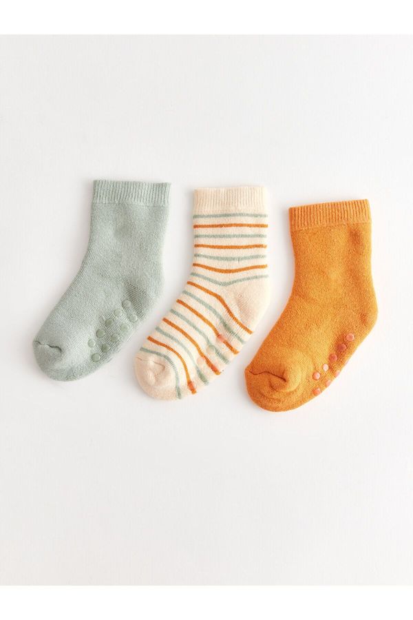 LC Waikiki LC Waikiki Lcw Striped Baby Boy Socks 3-Pack