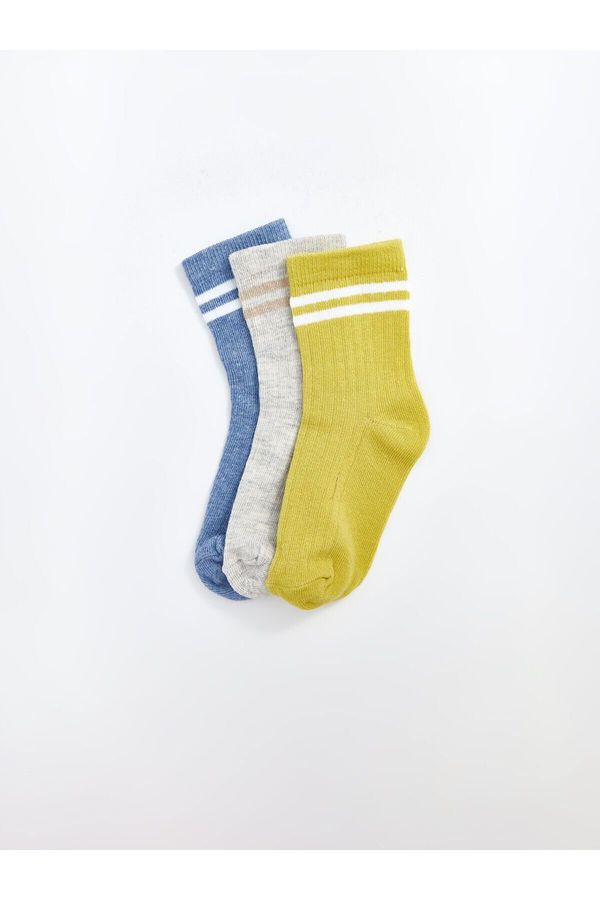 LC Waikiki LC Waikiki Lcw Striped Baby Boy Socks 3-Pack