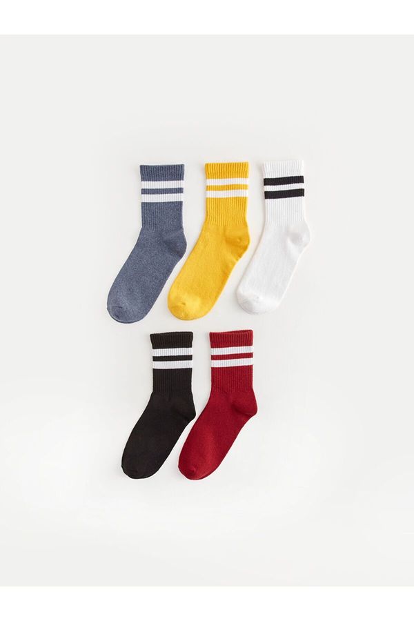 LC Waikiki LC Waikiki Lcw Striped Women's Ankle Socks 5 Pack