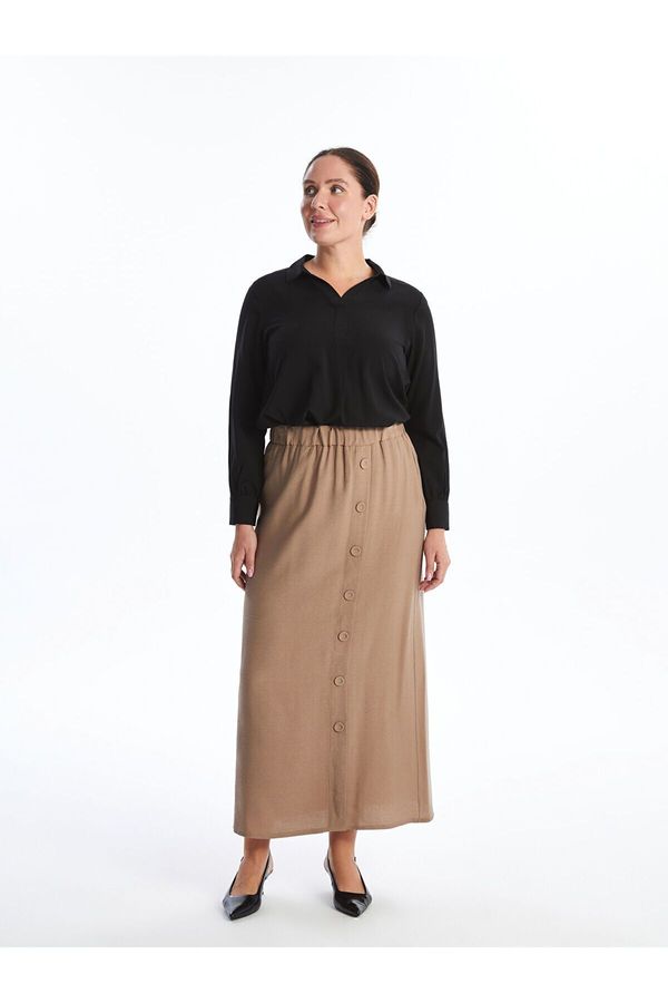 LC Waikiki LC Waikiki Lcw Women's Elastic Waist Plain Skirt