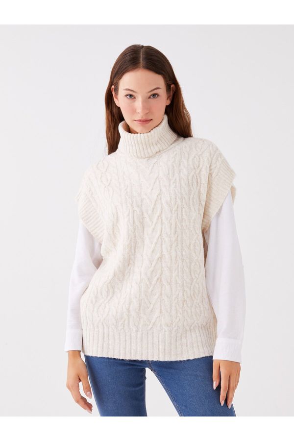 LC Waikiki LC Waikiki LCWAIKIKI Classic Turtleneck Self-Patterned Women's Knitwear Sweater