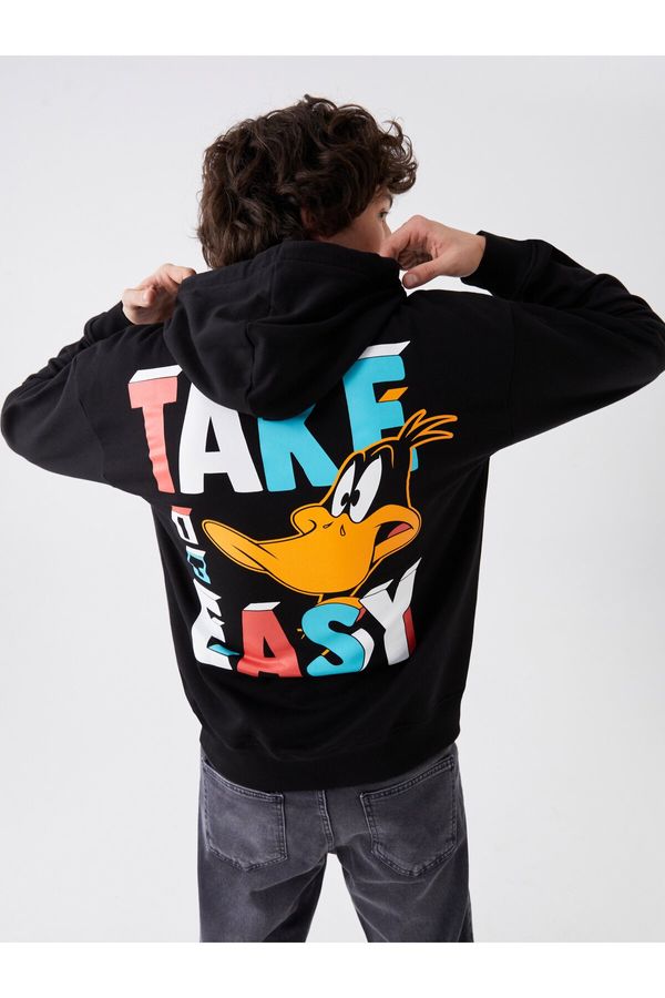 LC Waikiki LC Waikiki Long Sleeve Daffy Duck Printed Men's Hoodie