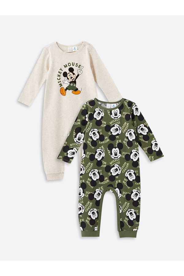 LC Waikiki LC Waikiki Lw - Crew Neck Mickey Mouse Printed Baby Boy Jumpsuit