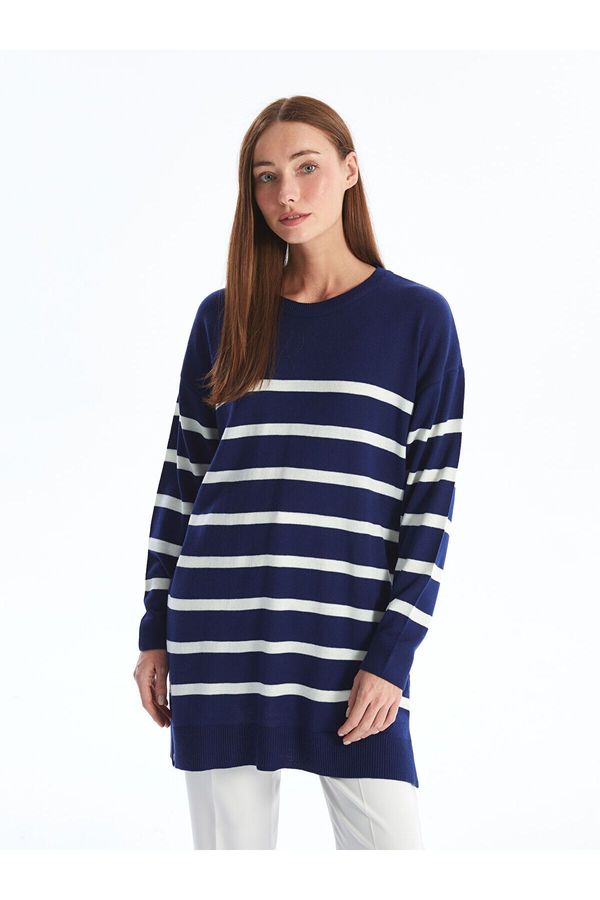 LC Waikiki LC Waikiki Lw - Crew Neck Striped Long Sleeve Women's Knitwear Tunic